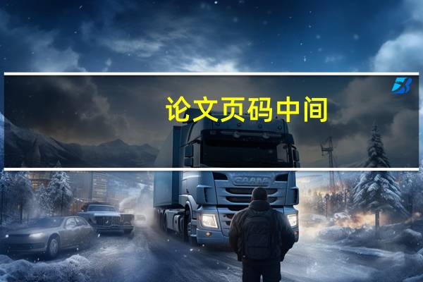 论文页码中间