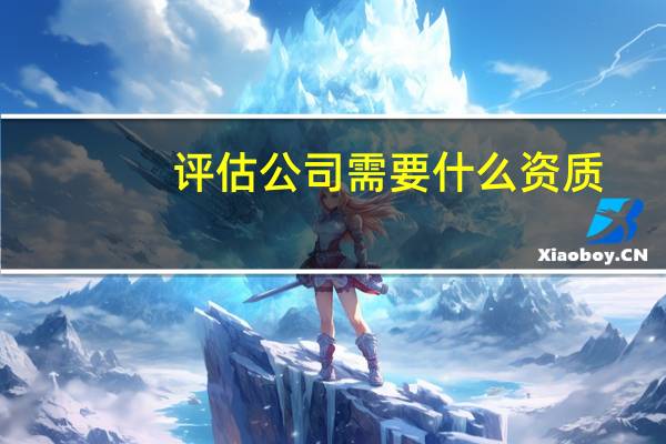 评估公司需要什么资质