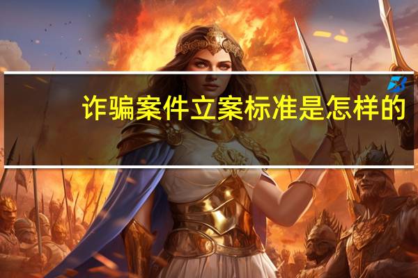 诈骗案件立案标准是怎样的