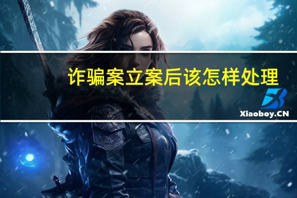 诈骗案立案后该怎样处理