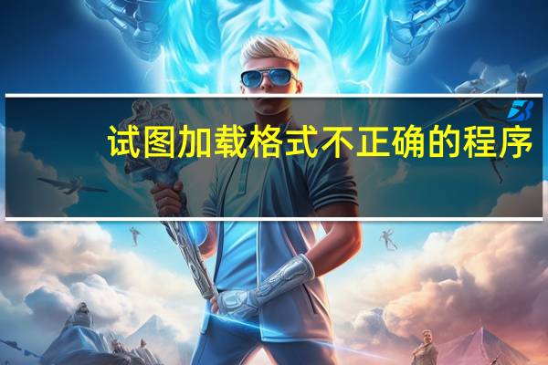 试图加载格式不正确的程序