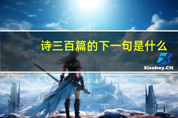 诗三百篇的下一句是什么