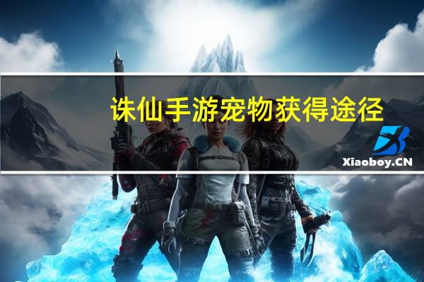 诛仙手游宠物获得途径