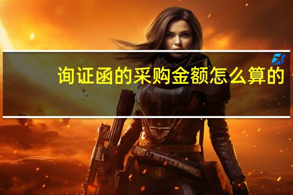 询证函的采购金额怎么算的