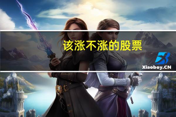 该涨不涨的股票