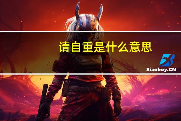 请自重是什么意思