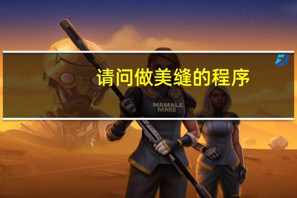 请问做美缝的程序