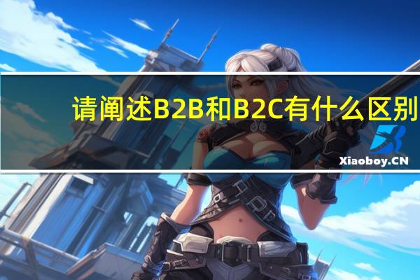 请阐述B2B和B2C有什么区别