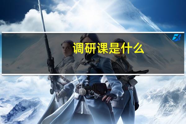 调研课是什么