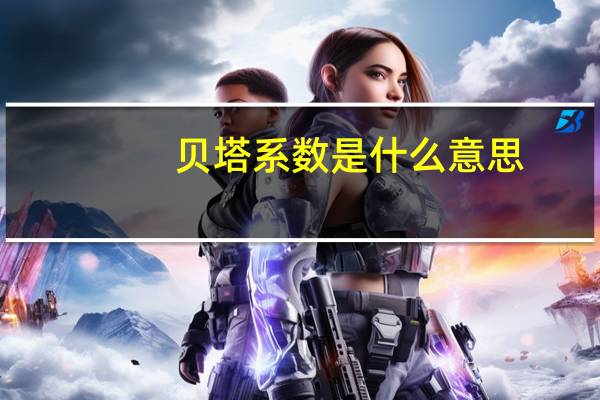 贝塔系数是什么意思