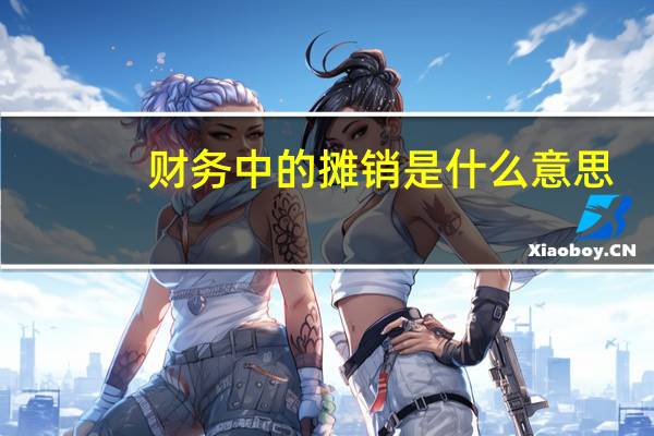 财务中的摊销是什么意思