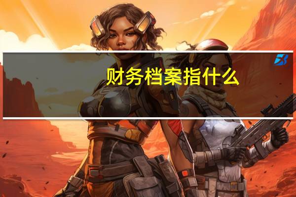 财务档案指什么