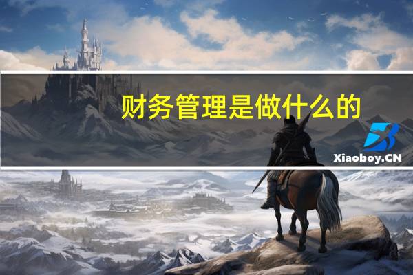 财务管理是做什么的