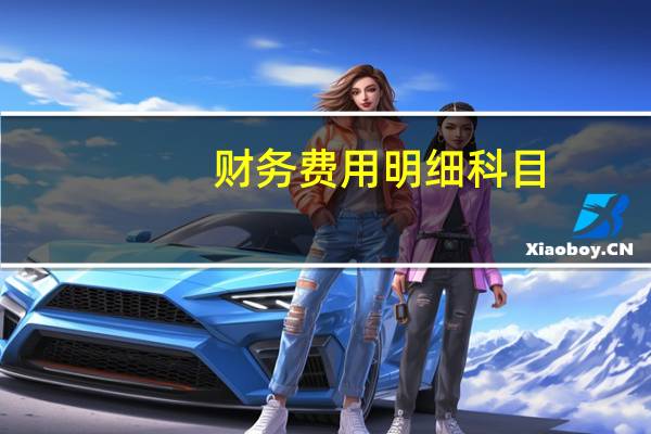 财务费用明细科目