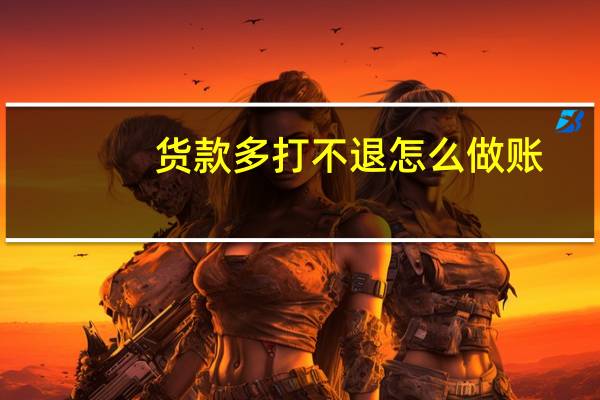 货款多打不退怎么做账