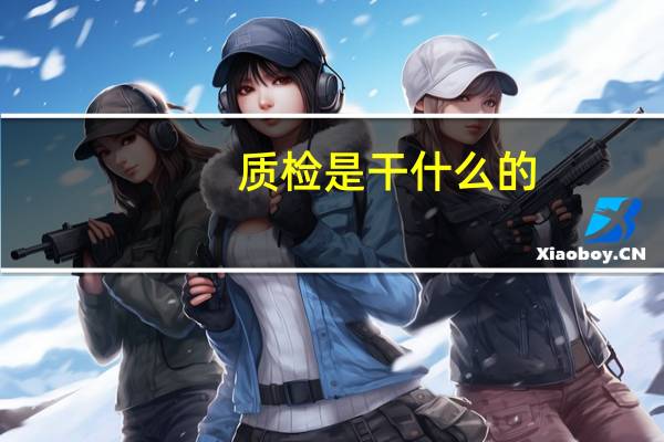 质检是干什么的