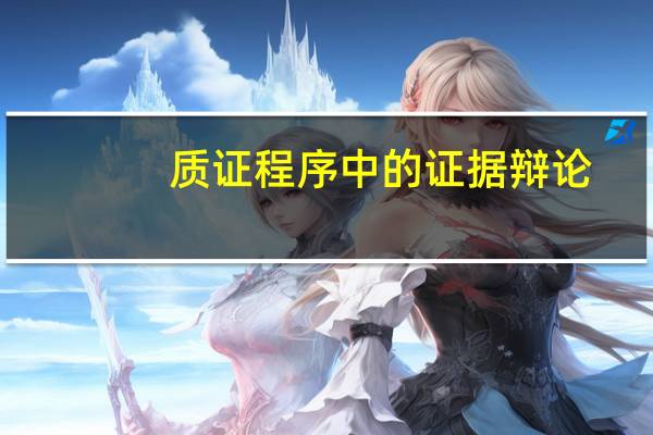 质证程序中的证据辩论