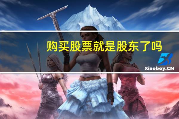 购买股票就是股东了吗