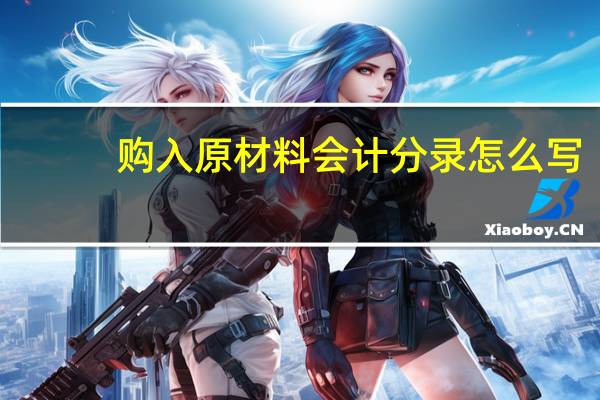 购入原材料会计分录怎么写