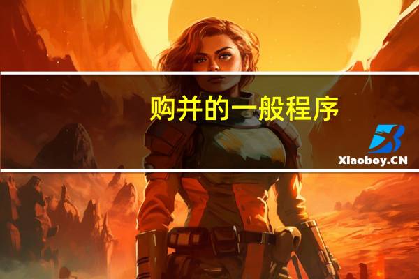 购并的一般程序