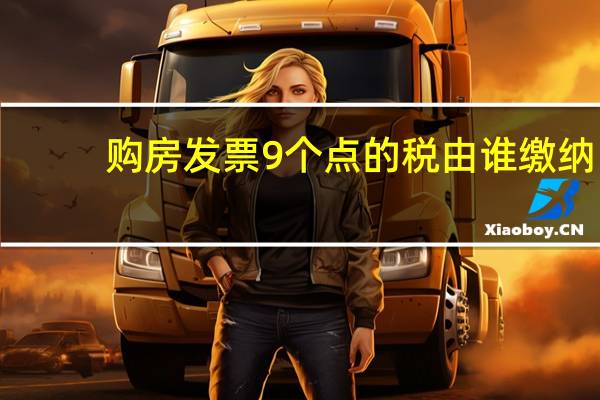 购房发票9个点的税由谁缴纳