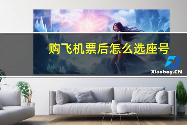 购飞机票后怎么选座号