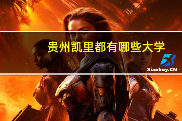 贵州凯里都有哪些大学