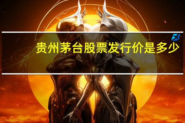 贵州茅台股票发行价是多少