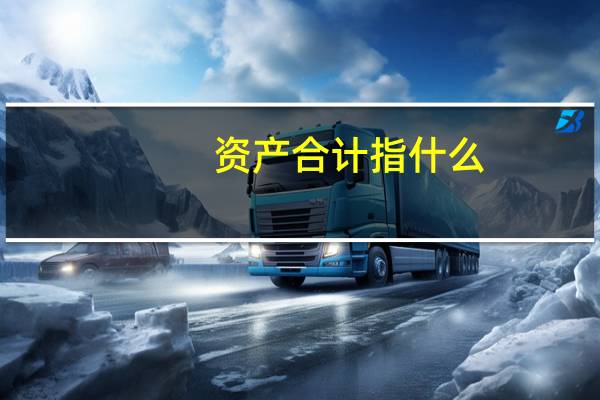 资产合计指什么