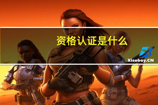 资格认证是什么