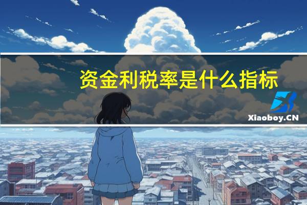 资金利税率是什么指标