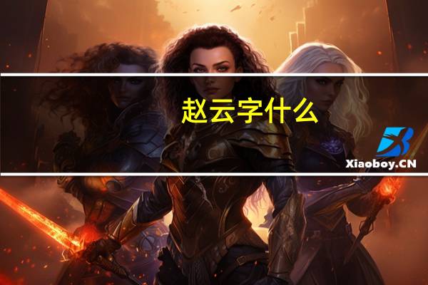 赵云字什么