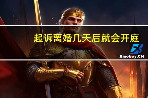 起诉离婚几天后就会开庭