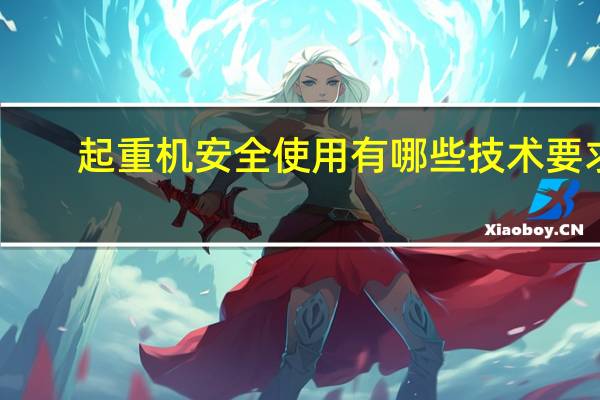 起重机安全使用有哪些技术要求