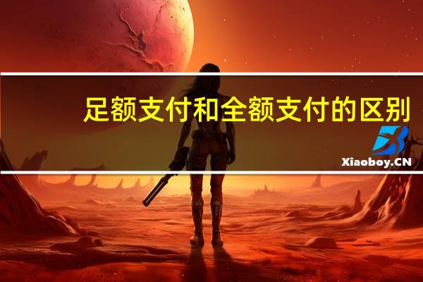 足额支付和全额支付的区别