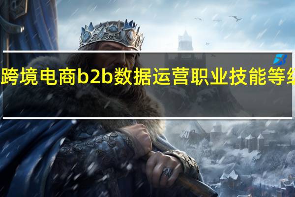 跨境电商b2b数据运营职业技能等级证书