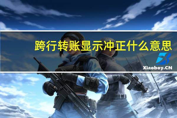 跨行转账显示冲正什么意思