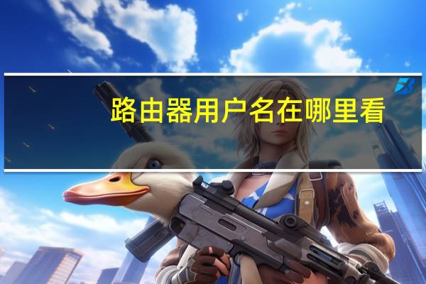 路由器用户名在哪里看