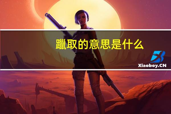 躐取的意思是什么