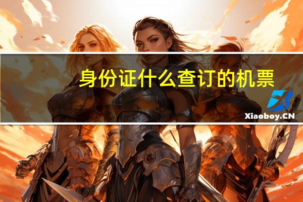 身份证什么查订的机票