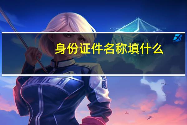 身份证件名称填什么