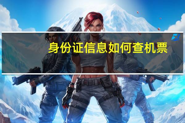 身份证信息如何查机票
