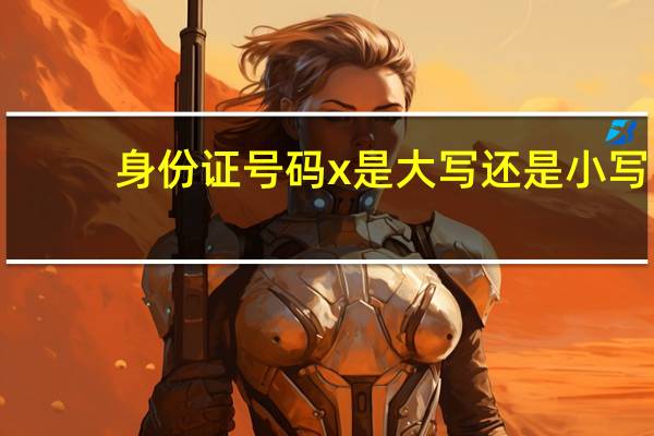 身份证号码x是大写还是小写