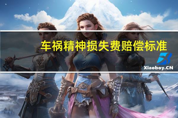 车祸精神损失费赔偿标准