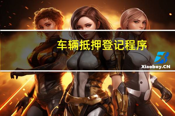 车辆抵押登记程序