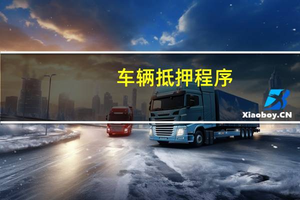 车辆抵押程序
