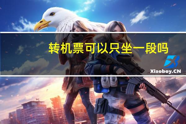 转机票可以只坐一段吗