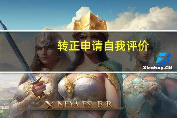 转正申请自我评价