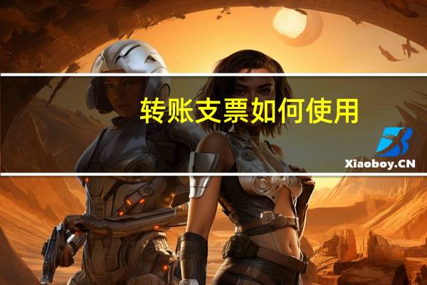 转账支票如何使用