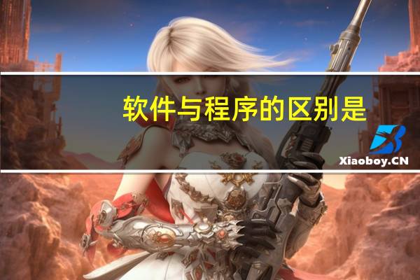 软件与程序的区别是